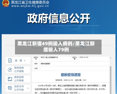 黑龙江新增49例输入病例/黑龙江新增输入79例