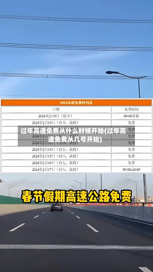 过年高速免费从什么时候开始(过年高速免费从几号开始)-第3张图片