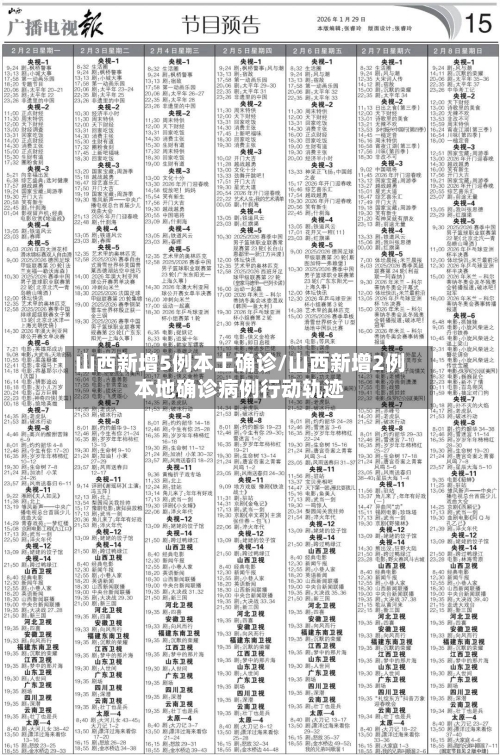 山西新增5例本土确诊/山西新增2例本地确诊病例行动轨迹