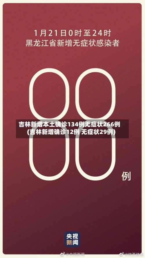 吉林新增本土确诊134例无症状266例(吉林新增确诊12例 无症状29例)-第2张图片