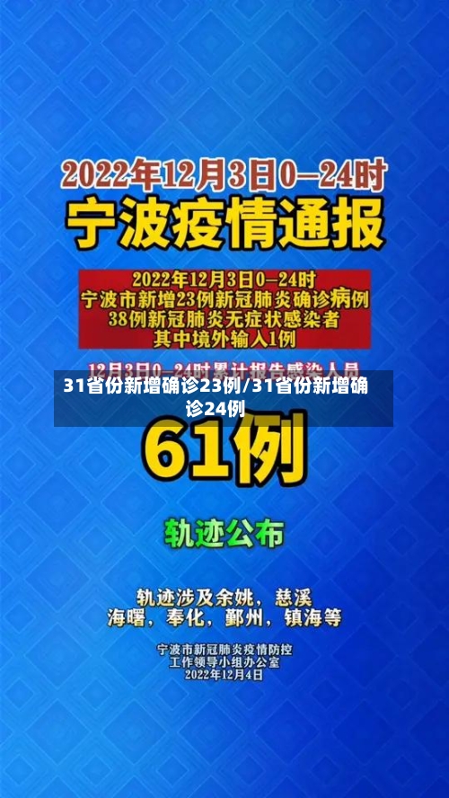 31省份新增确诊23例/31省份新增确诊24例