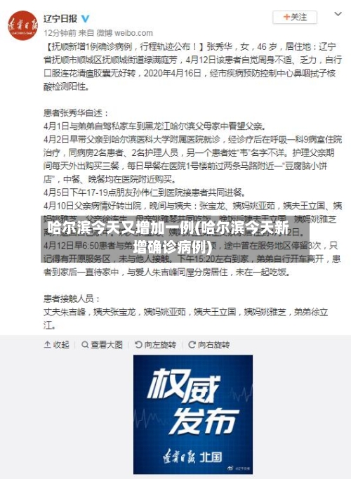 哈尔滨今天又增加一例(哈尔滨今天新增确诊病例)-第2张图片