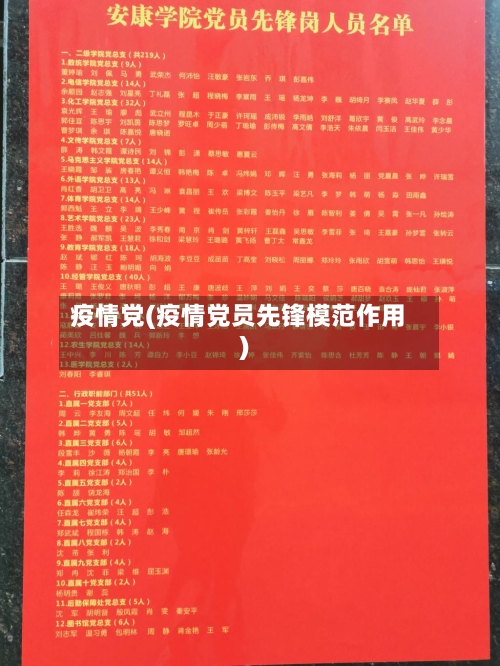 疫情党(疫情党员先锋模范作用)-第2张图片