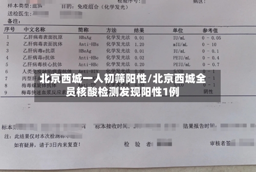 北京西城一人初筛阳性/北京西城全员核酸检测发现阳性1例