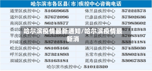 哈尔滨疫情最新通知/哈尔滨疫情最新消