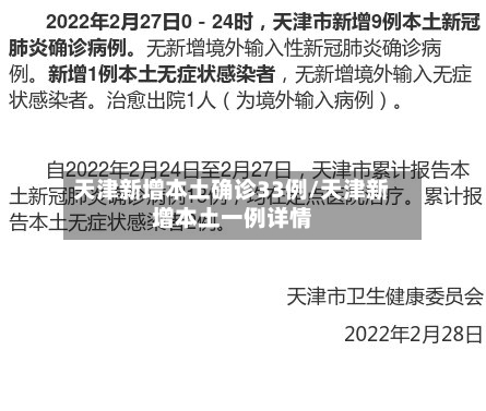 天津新增本土确诊33例/天津新增本土一例详情-第2张图片