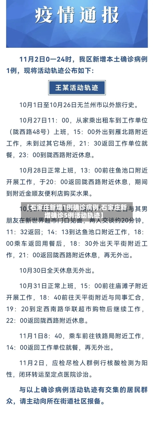 【石家庄新增1例确诊病例,石家庄新增确诊5例活动轨迹】