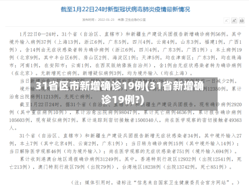 31省区市新增确诊19例(31省新增确诊19例?)-第3张图片