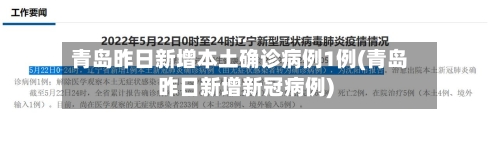 青岛昨日新增本土确诊病例1例(青岛昨日新增新冠病例)-第2张图片