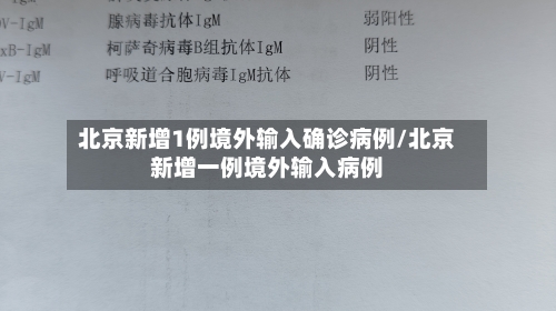 北京新增1例境外输入确诊病例/北京新增一例境外输入病例