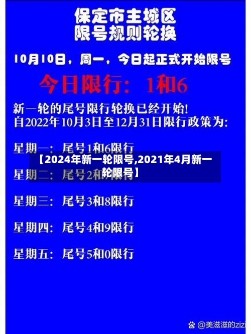 【2024年新一轮限号,2021年4月新一轮限号】