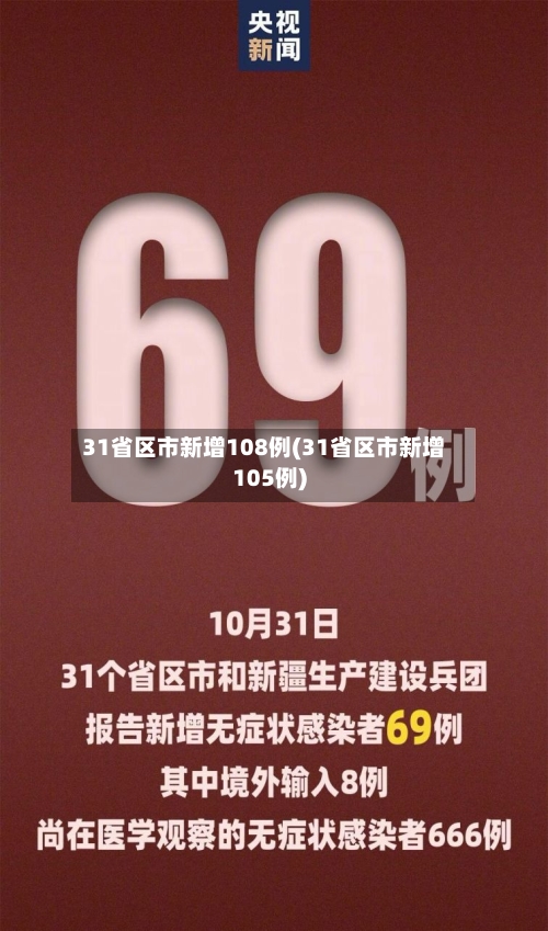 31省区市新增108例(31省区市新增105例)-第3张图片