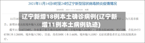 辽宁新增18例本土确诊病例(辽宁新增11例本土病例轨迹)-第2张图片