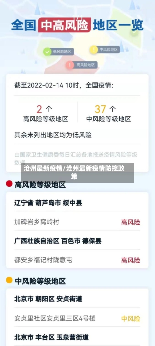 沧州最新疫情/沧州最新疫情防控政策