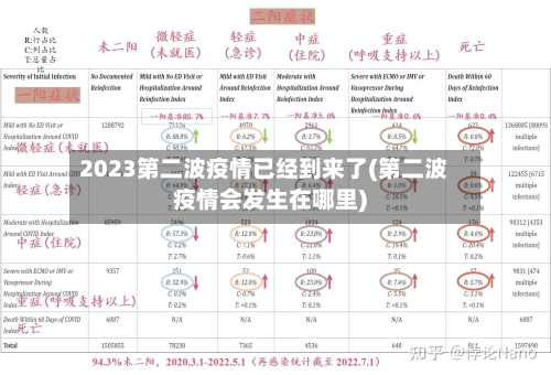 2023第二波疫情已经到来了(第二波疫情会发生在哪里)-第2张图片