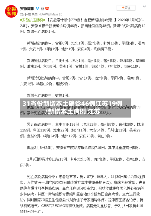 31省份新增本土确诊46例江苏19例/新增本土病例 江苏-第2张图片