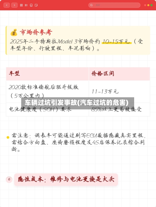 车辆过坑引发事故(汽车过坑的危害)-第3张图片